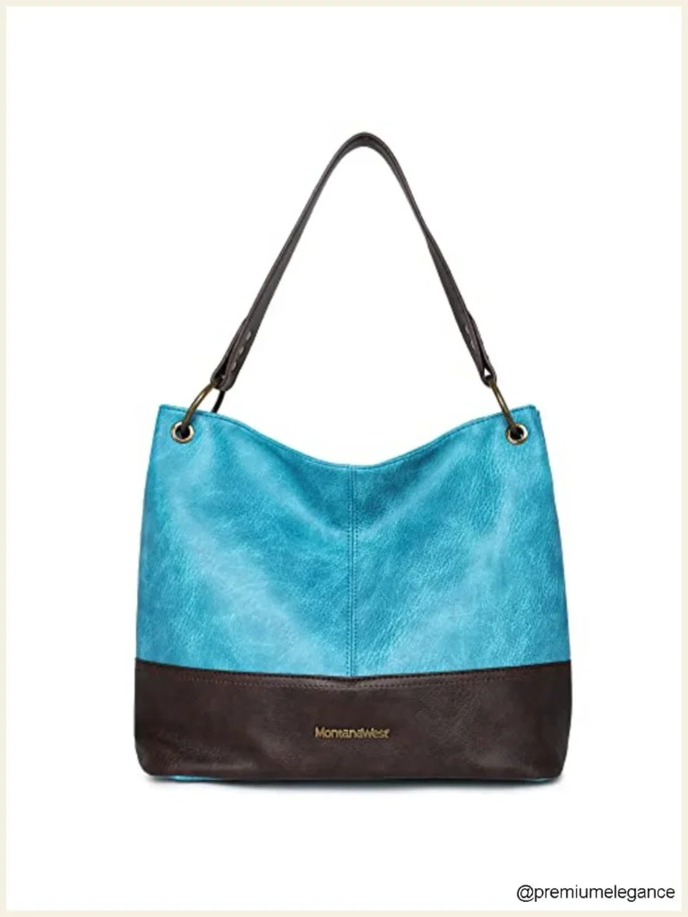 Vegan Leather Hobo Shoulder Bag Large Capacity with Back Pocket
